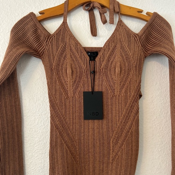 nbd brown dress NBD Brown Kalena Embellished maxi dress UK S main image 1